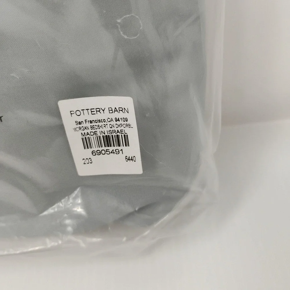 Pottery Barn Morgan Bed Skirt Queen 400 Thread‎ Count 100% Cotton New in Package